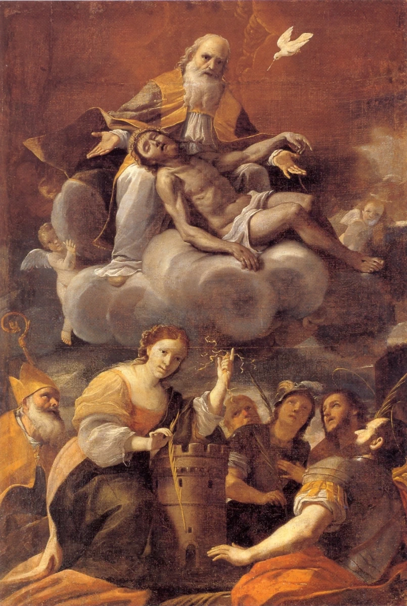 Trinità coi santi Barbara, Liborio e i martiri Mercurio, Clemente, Eustorgio, Vicario - Chiesa di Santa Barbara, Taverna, Cosenza